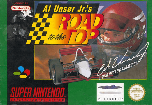 Al Unser Jr.'s Road To The Top box art for Super Nintendo